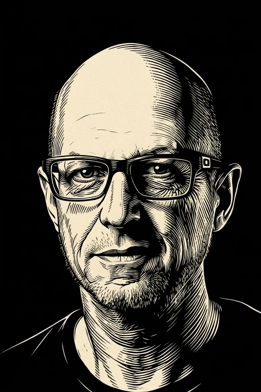 Porträtzeichnung von Christoph Pelz